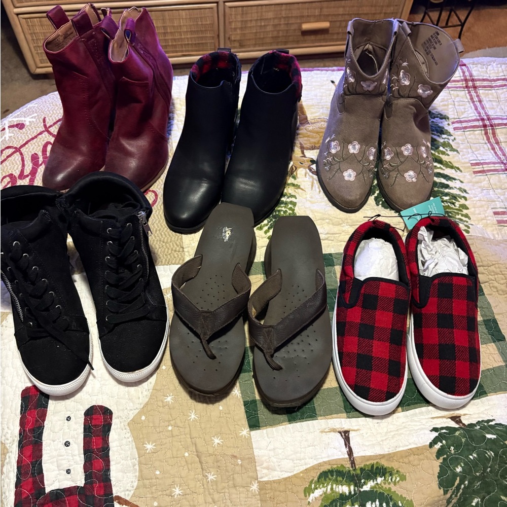 Women’s Boots & Shoes – Size 8.5–9 (6 Pairs) – Excellent Condition